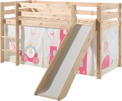 Spielbett >PINO< in Kiefer massiv natur - 210x114x218 (BxHxT)