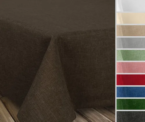 Beautex Tischdecke Fleckenabweisende bügelfreie Tischdecke mit Lotuseffekt, Leinenoptik (1-tlg)