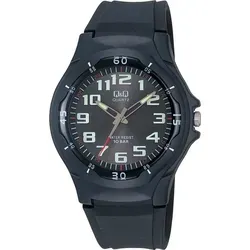 Q&Q Herrenuhr mit Silikonarmband, 10 bar - Sportliche Armbanduhr für Herren mit 10 bar Wasserdichtigkeit, ideal für aktive Lebensstile. Robustes Silikonarmband und hochwertiges Quarzwerk sorgen für Langlebigkeit und Komfort.