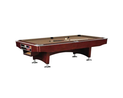Billiard-Royal Billardtisch Gladiator 8ft. Mahagoni, (Hochwertige und massive Ausführung in beliebter Billiard-Royal® Qualität), Spielfläche aus 3-teiliger Naturschieferplatte (30 mm Dicke) mit Ballauffangtaschen aus Echtleder und Hochwertige, langlebige Banden / K 55 Gummi
