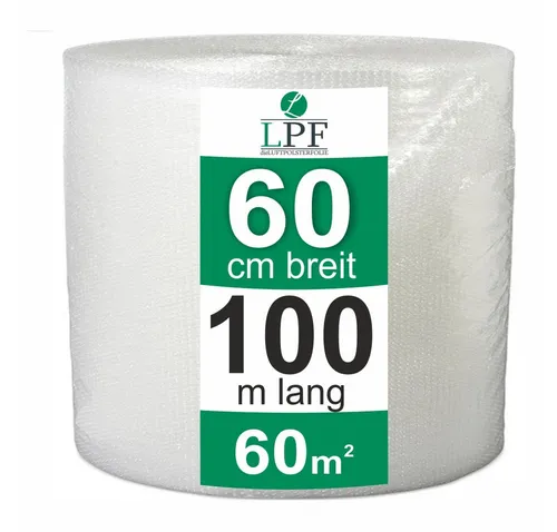 LPF dieLUFTPOLSTERFOLIE Schutzfolie Luftpolsterfolie 60 cm x 100 m Blasenfolie Verpackungsfolie