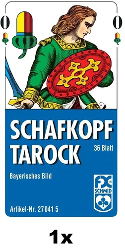 Ravensburger Kartenspiel 27041, Schafkopf / Tarock - Klassisches Kartenspiel für 3-4 Spieler, ideal für die ganze Familie. Mit bayerischem Bild und in traditionellem Format – perfekt für gesellige Abende ab 8 Jahren.