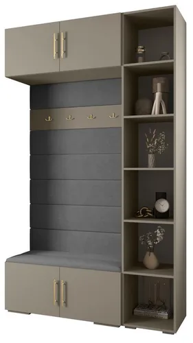 ABIKS MÖBEL Kompaktgarderobe INOVA 3 SATZ 20 – Moderne Aufbewahrungslösung - Elegante Garderobe mit Kleiderstange und Regalen, ideal für jeden Raum. Robuste Materialien und einfacher Aufbau sorgen für stilvolle Ordnung und langlebige Nutzung.