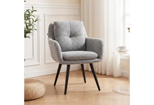 HOMCOM Loungesessel mit Leinenoptik – Relaxsessel für Wohnzimmer und Schlafzimmer - Stylischer Relaxsessel mit elegantem Design und doppelschichtigem Polster für maximalen Komfort. Ideal für entspannende Stunden im Wohnzimmer oder Schlafzimmer.