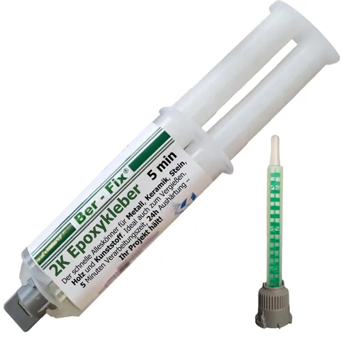 Ber-Fix 25g 5 Min Epoxidharz Kleber Holz GfK Glas Metall