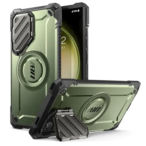 SUPCASE UB Mag XT Schutzhülle für Samsung Galaxy S24 Ultra - Standard Handyhüllen mit extremer Objektivschutz und integriertem Ständer für freihändiges Filmegucken, sturzsicher bis 20 Fuß.