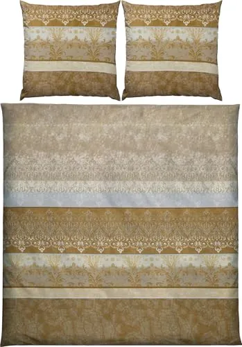 Erwin Müller Mako-Satin Bettwäsche Ornamente beige|braun von Erwin Müller