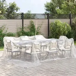 vidaXL Transparente Plane mit Ösen 4x4 m - Camping-Zubehör, strapazierfähige und wasserfeste Polyethylen-Plane mit praktischen Ösen für einfache Befestigung, ideal zum Schutz von Gartenmöbeln und mehr.