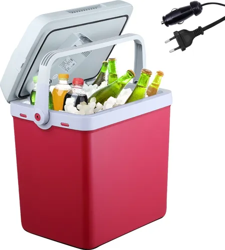 Arebos 25 Liter Kühlbox - Kühl- und Warmhaltefunktion - Haushaltsgroßgeräte: Vielseitige Kühlbox mit ECO Modus, ideal für unterwegs, kühlt bis 20°C unter Umgebungstemperatur und hält Speisen bei 50°C warm.