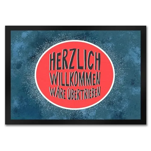 trendaffe - Herzlich Willkommen wäre übertrieben Fußmatte mit Motiv