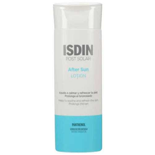 Isdin Post Solar After Sun Lotion 200ml - Sonnenpflege für intensive Hautberuhigung nach dem Sonnenbad, spendet Feuchtigkeit und pflegt mit Shea Butter für ein geschmeidiges Hautgefühl.
