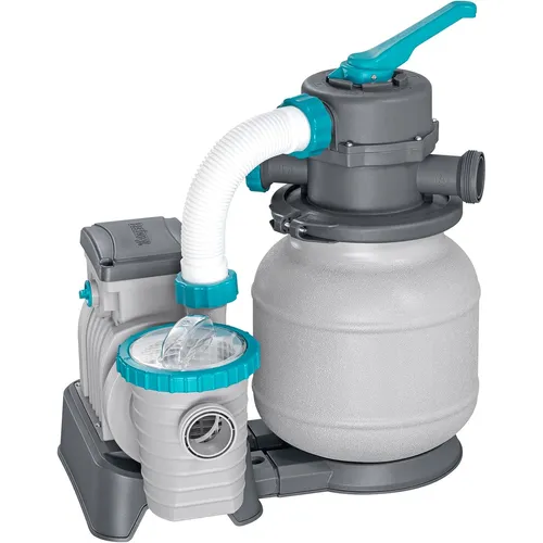 Bestway Flowclear Sandfilteranlage 5.678 l/h mit Zeitschaltuhr - Effiziente Sandfilteranlage für Pools von 1.100 bis 39.300 Litern, inklusive ChemConnect Dosierer und robustem, korrosionsbeständigem Filtertank.
