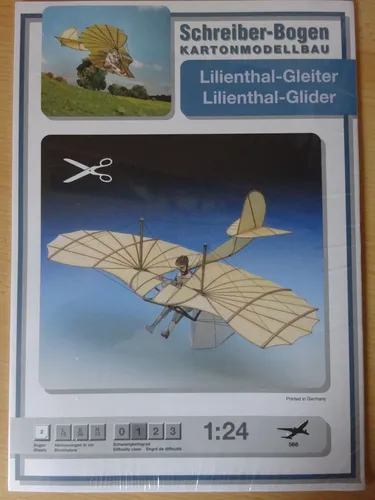 Lilienthal-Gleiter Flugzeug 1:24 Schreiber-Bogen Kartonbausatz