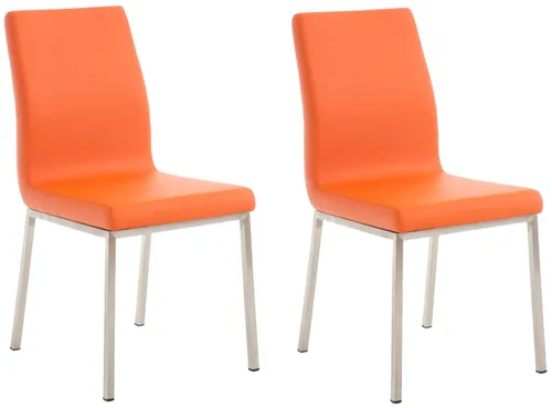 CLP 2er Set Esszimmerstühle Colmar in orange von CLP