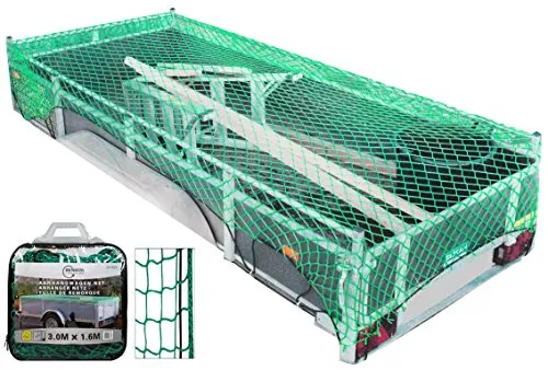 Anhänger Netz 3 x 1,6m - Gepäcknetz für sichere Ladung - Planen, ideales Anhängernetz für optimale Ladungssicherung und Sicherheit beim Transport von Gepäck.
