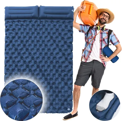 Selbstaufblasende Doppelmatratze Camping Picknick Tourist Überlebensmatte