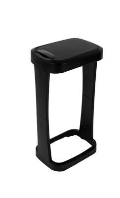 Bo-Camp Müllsackhalter 120L, schwarz - Stabiler Müllsackhalter mit Klappdeckel, einfach zu öffnen und ideal für große Abfallmengen im Haushalt.