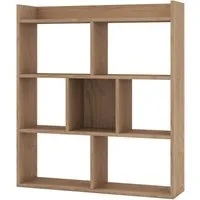 Costway Bücherregal mit 7 Fächern – 80 x 20 x 90 cm in Natur