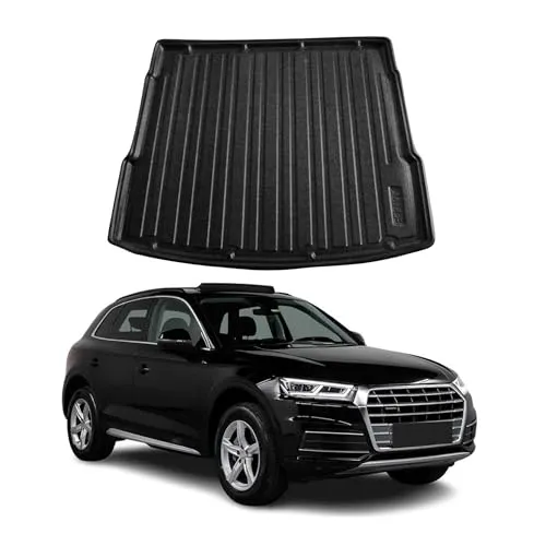 OMAC Kofferraummatte für Audi Q5 FY 2017-2024 - Fahrzeugspezifische Kofferraumwanne aus umweltfreundlichem Gummi, wasserdicht und rutschfest für maximalen Schutz und einfache Reinigung. Perfekte Passform für Audi Q5 FY.