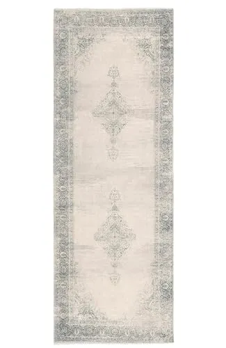 Kelim Vintage Teppich Wohnzimmer Creme 80 X 290 cm - Teppich für Wohnzimmer, super soft und maschinenwaschbar, aus 70% recycelter Baumwolle für ein warmes, umweltfreundliches Zuhause.