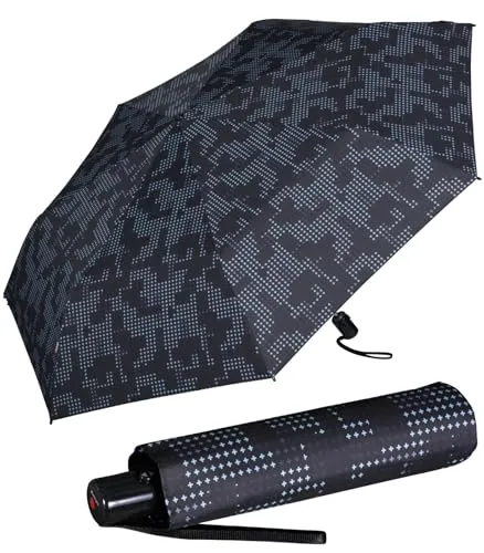 Knirps Taschenschirm Slim Duomatic Auf-Zu-Automatik Computerized - black