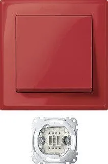 Merten Jumbo Schalter - M-SMART, rubinrot - Großer Schalter mit 10 AX und AC 250 V, ideal für den Austausch bestehender Geräte und passend zu Merten Rahmen, für ein modernes Zuhause.