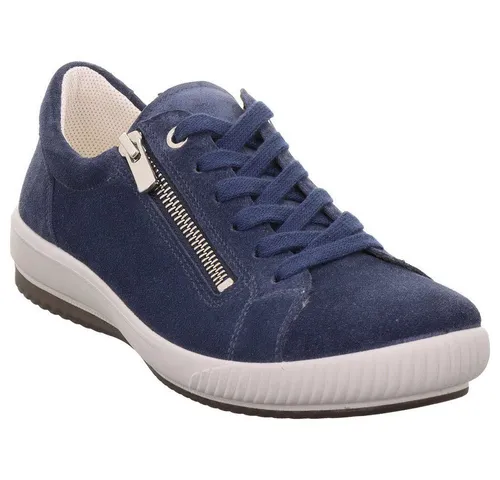Legero Damen Tanaro Sneaker - Indacox Blau 8600, 40 EU - Damen-Sneaker mit herausnehmbarer Leder-Einlegesohle und strapazierfähigem Textilfutter. Komfortweite 'G' für optimalen Tragekomfort und praktischer Reißverschluss für schnellen Einstieg.