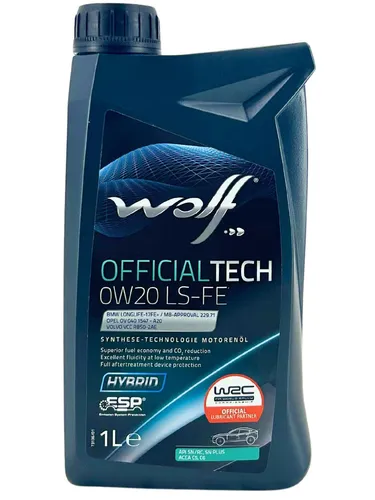 Wolf Motoröl WOLF OFFICIALTECH 0W20 LS-FE 1051680
