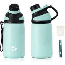 Trinkflasche Edelstahl Magnetdeckel BPAfrei Grün 400 ml