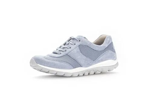 Gabor Damen Low-Top Sneaker, Frauen Halbschuhe,straßenschuhe,Strassenschuhe,Sportschuhe,Freizeitschuhe,Turnschuhe,Laufschuhe,Azur,37.5 EU / 4.5 UK