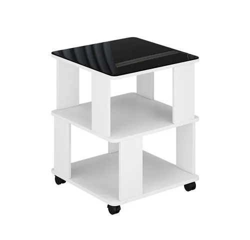 Vicco Beistelltisch Velito, Weiß/Schwarz, 50 x 50 cm von Vicco