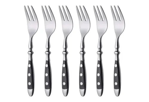 GRÄWE Kuchengabel GRÄWE Kuchengabeln 6 Stück, Serie Nürnberg, SCHWARZ