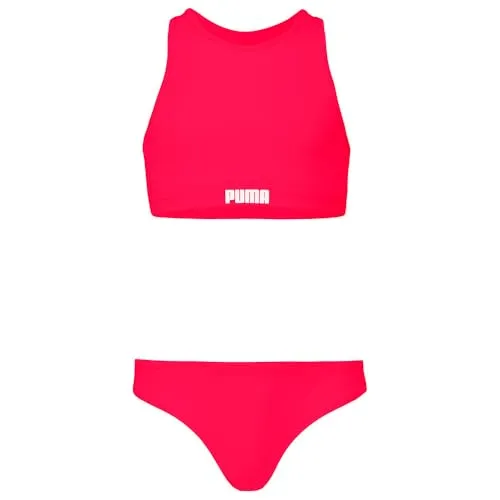 PUMA Bustier-Bikini Set (2-teilig) - Rose Red - Bustier-Bikinis, modische Racerback-Passform, verstellbare Träger und elastisches Material für optimalen Tragekomfort.