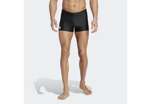 adidas Herren Solid Swim Boxers, Black/White, XS - Trainingshosen aus 78 % recyceltem Nylon, chlorresistent und mit weichem Tragegefühl, ideal für komfortables Schwimmen und Training.