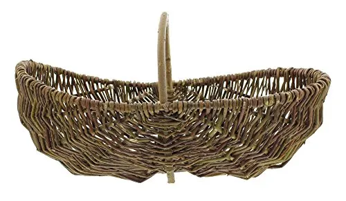 Korb 'Holzbügel', groß – Vielseitiger Einkaufskorb - Körbe – Praktischer Füllkorb aus hochwertiger Naturweide mit stabilem Holzbügel, ideal für Einkäufe, Aufbewahrung und Dekoration.