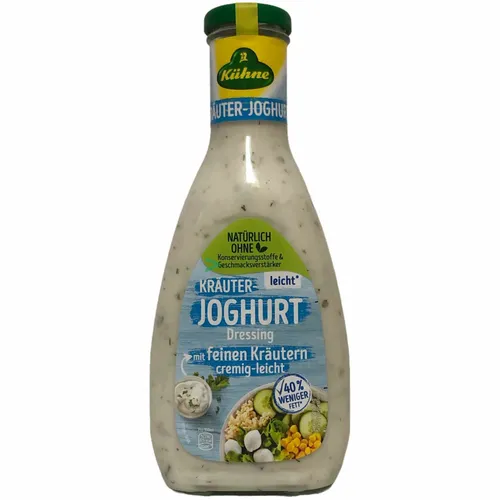 Kühne Salat Dressing Joghurt Kräuter Leicht Salatdressing 500ml Flasche