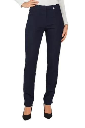 Robell Style Marie - Damen Jeans Straight - Jeanshose Damen high Waist - Stretch Jeans Hose bequemen Oberschenkel - Moderne Damenhose - Bitte Zwei Größen Kleiner bestellen, Darkblue 40