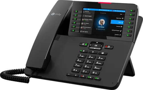Unify OpenScape Desk Phone CP710 - VoIP-Telefon für effiziente Kommunikation - Festnetztelefon mit SIP und HFA, ideal für Mehrfachleitungsbetrieb und professionelle Nutzung im Büro.
