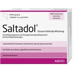 SALTADOL Elektrolyt Pulver 4,13 g - Arzneimittel zur schnellen Wiederherstellung des Elektrolythaushalts, geschmacksneutral, gluten- und laktosefrei, ideal für Kinder ab 3 Jahren.