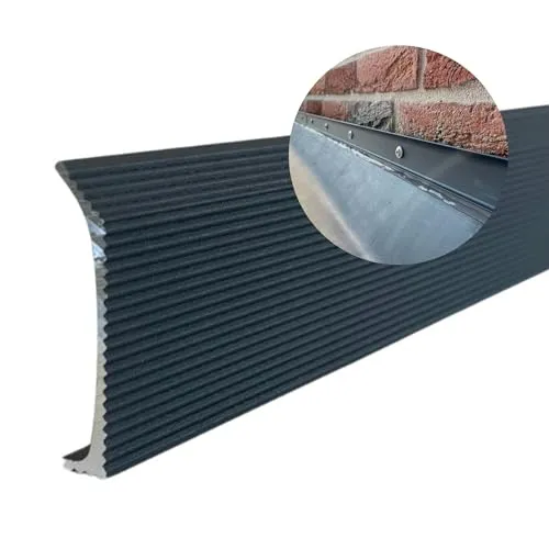 HSS Wandanschlussprofil DP43 Anthrazit RAL 7016, 100cm Ersatz Kappleiste DIN Konform für Dachfolien