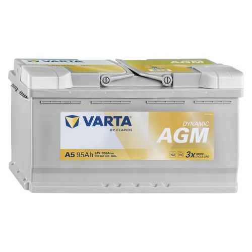 VARTA A5 Silver Dynamic AGM Start-Stop Plus Autobatterie 12V 95Ah xEV
