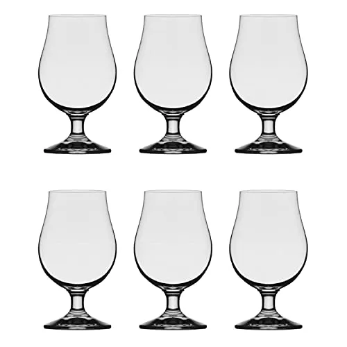 Stölzle Lausitz Berlin Biergläser 6er Set 390 ml – Elegantes Bierglas ideal für Pils & andere Biere – Stilvolle Bierschwenker aus hochwertigem Kristallglas – Spülmaschinengeeignet & Made in Germany