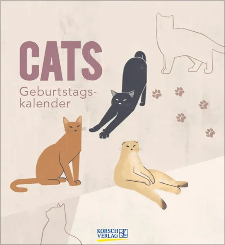 Verlag Korsch | Geburtstagskalender Cats | Kalender | Deutsch | 13 S.