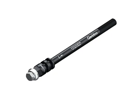 Qeridoo Steckachsadapter M12x1,0 für Fahrradkinderanhänger - Adapter für sicheren Einsatz des Fahrradkinderanhängers, passend für Achsen von 160-172 mm, ideal für die Nutzung im Straßenverkehr.