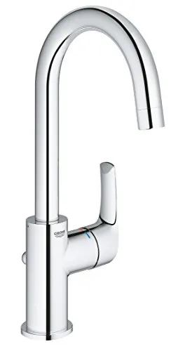 GROHE Eurosmart Einhand-Waschtischarmatur - wassersparend und schwenkbar - Touch-On-Wasserhähne für Badezimmerwaschbecken mit hohem Auslauf für einfaches Befüllen großer Töpfe und Grohe SilkMove für eine mühelose Bedienung.