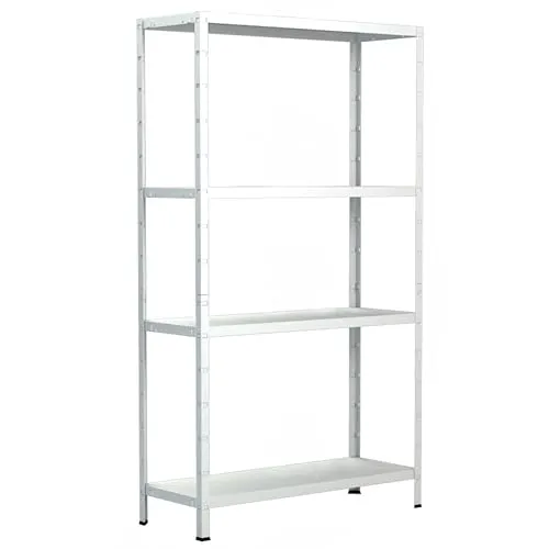 SCHULTE Regalwelt Steckregal mit 4 PowerMAX Fachböden - Lagerregal mit 65 kg Tragkraft pro Fach, ideal für Werkstatt, Garage und Keller. Einfacher, werkzeugloser Aufbau für flexiblen Stauraum.