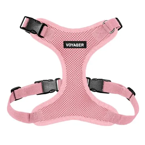 Produktbild Best Pet Supplies Voyager Step-in Lock Haustiergeschirr – Allwetter-Netz, verstellbares Step-in-Geschirr für Katzen und Hunde – Rosa, L