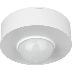 Merten Bewegungsmelder Argus 360 PIR - MERTEN Aufputz- und Feuchtraum, 360° Erfassungswinkel und max. 20 m Reichweite, ideal für präzise Erkennung von Personen und Tieren in Dunkelheit.