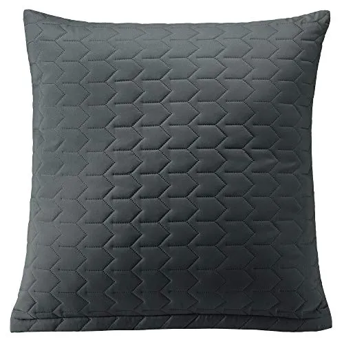 Aqua-Textil Dreamlike Zierkissen 45 x 45 cm anthrazit grau Mikrofaser Dekokissen leichte Wattierung Steppkissen