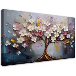 Feeby Leinwandbild, Mehrfarbig, Textil, Baum/Pflanze/Natur, Rechteckig, 120x60 cm, Bilder und Zubehör, Wandbilder, Leinwandbilder